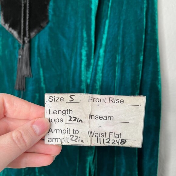 House Of Harlow 1960 x Revovle Green Velvet Long Sleeve Peasant Blouse small - Picture 10 of 12